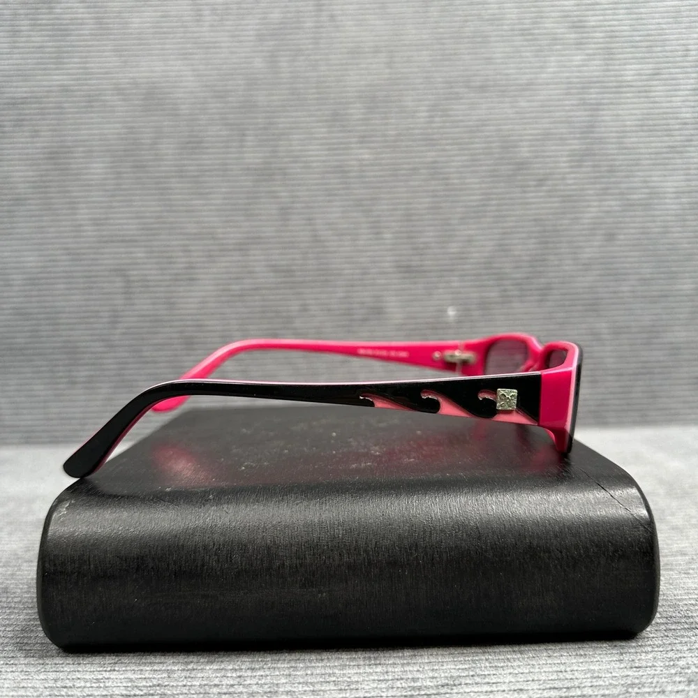Kerastase Y2K Sunglasses Black Pink Rectangular Wave Temple K50033 C044 51-15